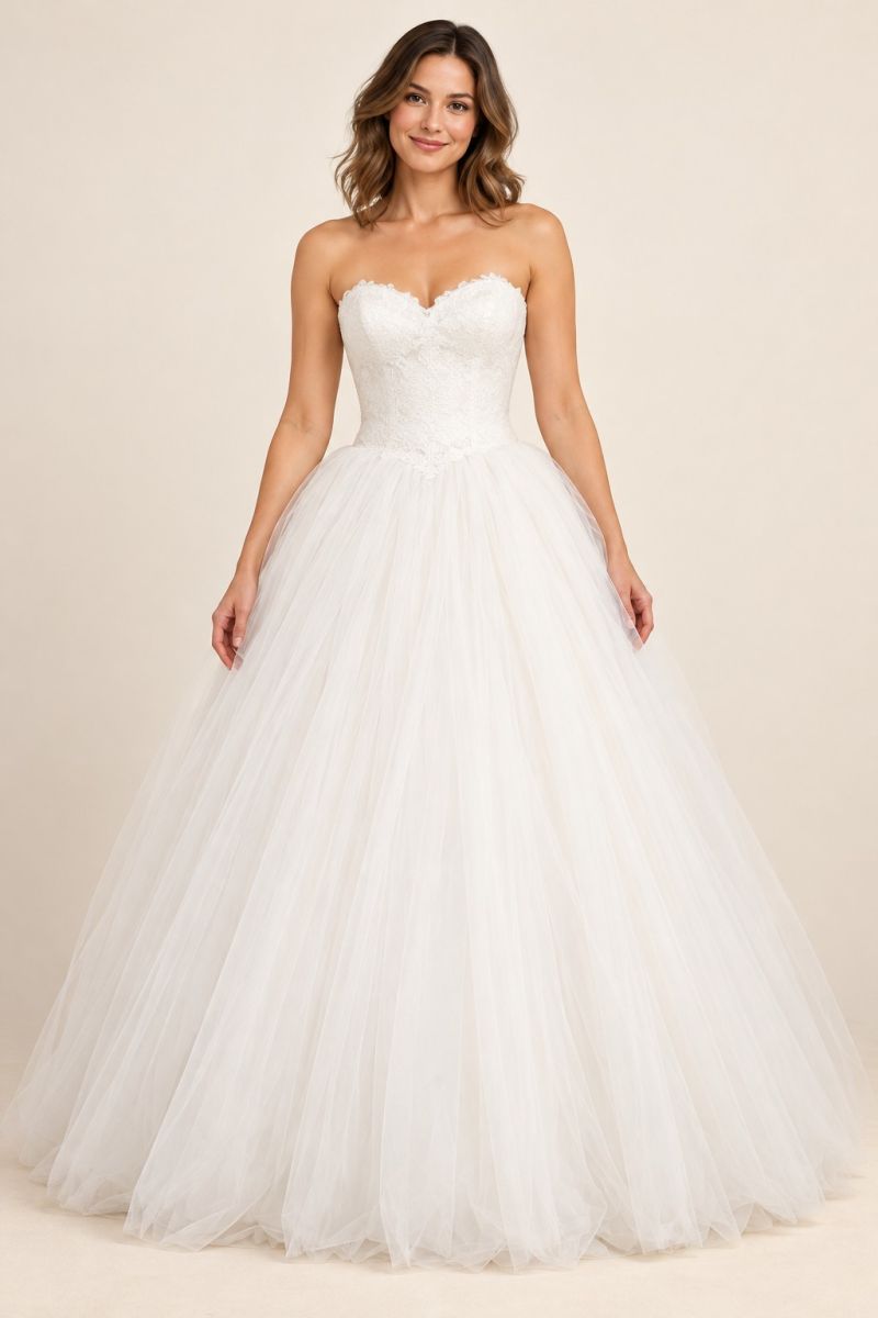 Full-Skirt Wedding Gown — front view