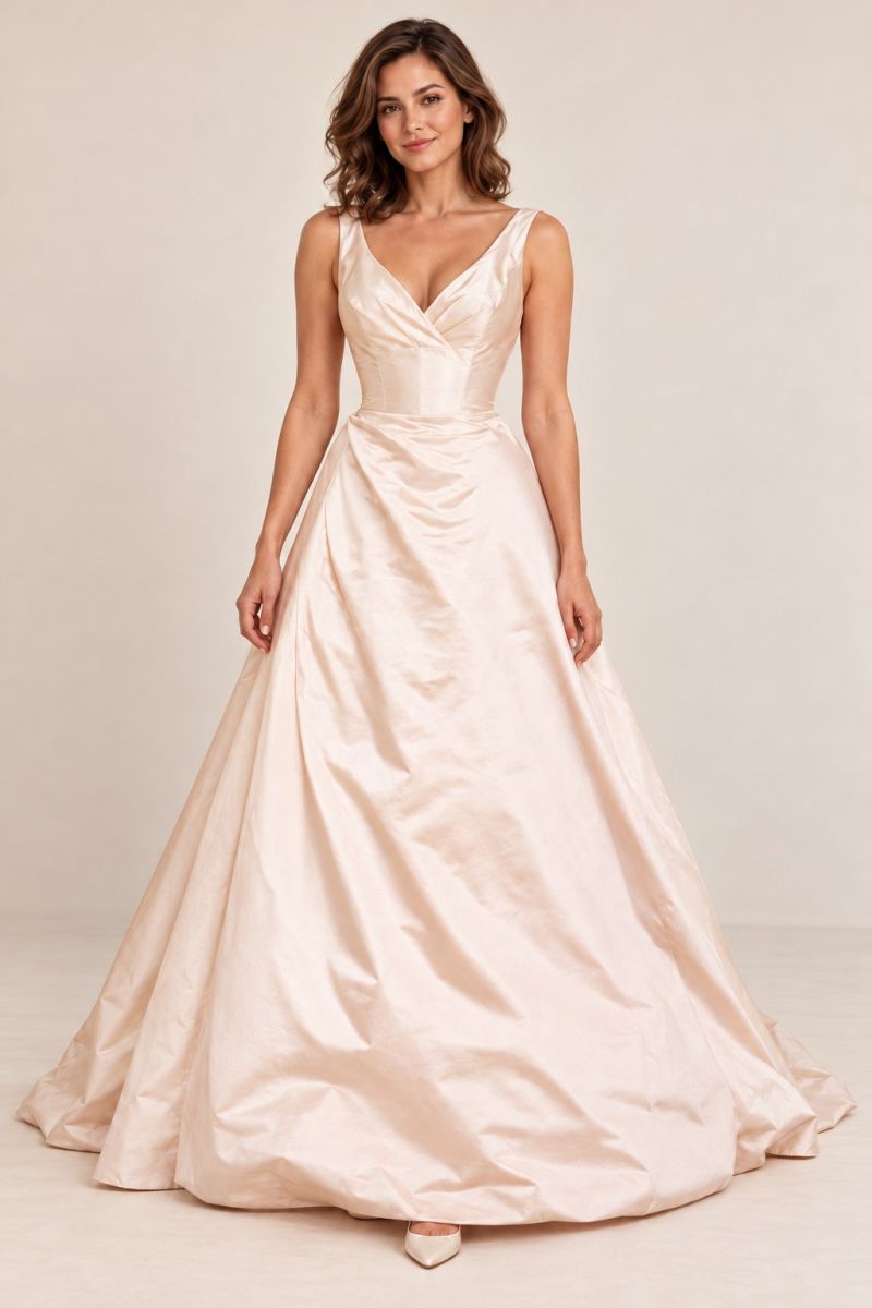 Full-Skirt Wedding Gown — relaxed front pose