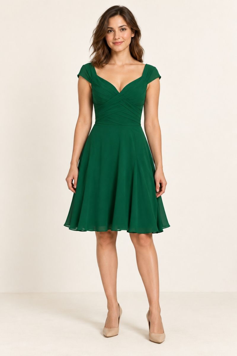 Jade-Green Dress — front view